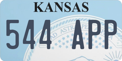 KS license plate 544APP