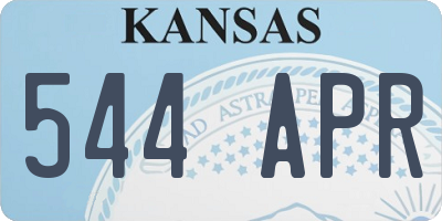 KS license plate 544APR