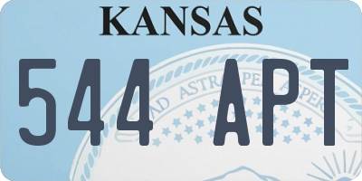 KS license plate 544APT