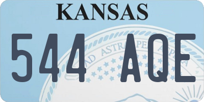 KS license plate 544AQE