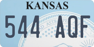 KS license plate 544AQF