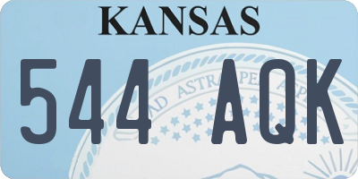 KS license plate 544AQK