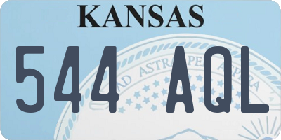 KS license plate 544AQL