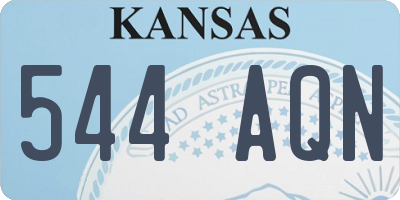 KS license plate 544AQN