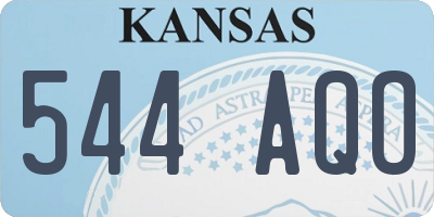 KS license plate 544AQO