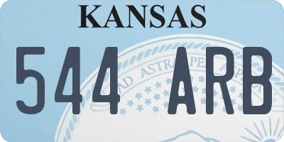 KS license plate 544ARB