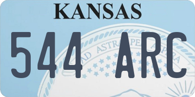 KS license plate 544ARC
