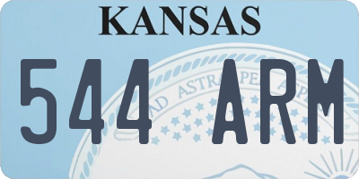 KS license plate 544ARM