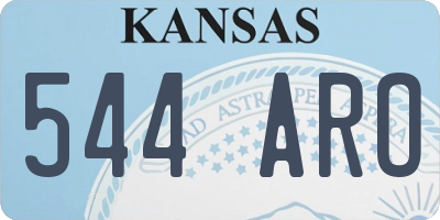 KS license plate 544ARO