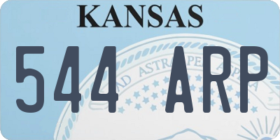KS license plate 544ARP