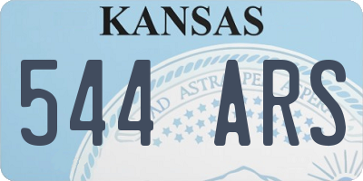 KS license plate 544ARS