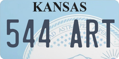 KS license plate 544ART