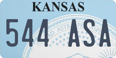 KS license plate 544ASA