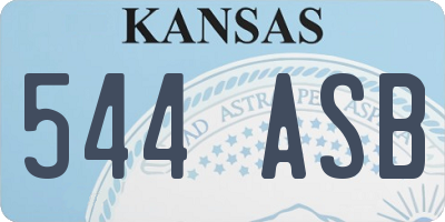 KS license plate 544ASB