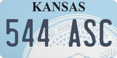 KS license plate 544ASC