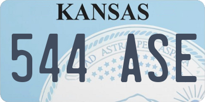 KS license plate 544ASE