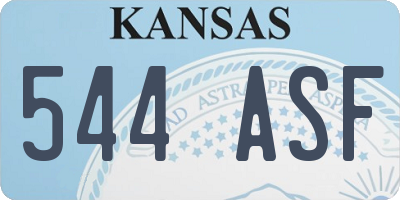 KS license plate 544ASF