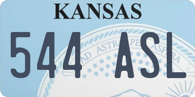 KS license plate 544ASL