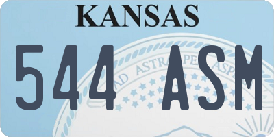 KS license plate 544ASM