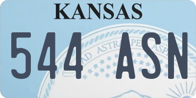 KS license plate 544ASN