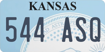 KS license plate 544ASQ
