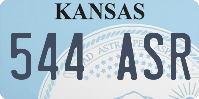 KS license plate 544ASR