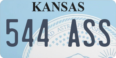 KS license plate 544ASS
