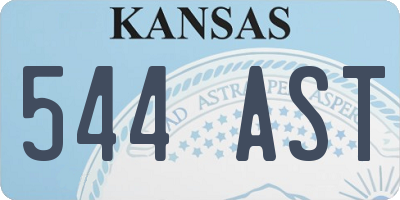KS license plate 544AST