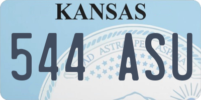 KS license plate 544ASU
