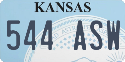 KS license plate 544ASW