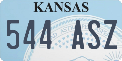 KS license plate 544ASZ