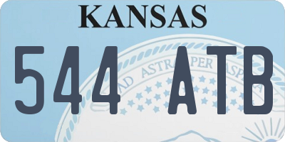KS license plate 544ATB