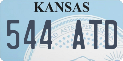 KS license plate 544ATD