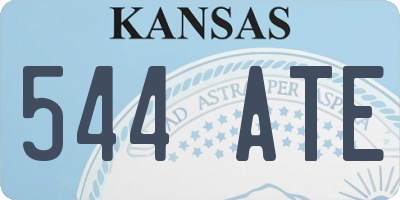 KS license plate 544ATE