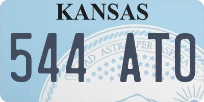 KS license plate 544ATO