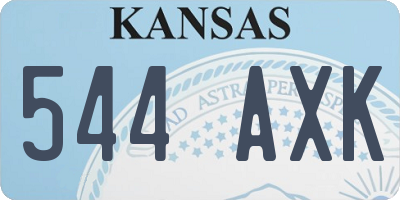 KS license plate 544AXK