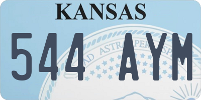 KS license plate 544AYM