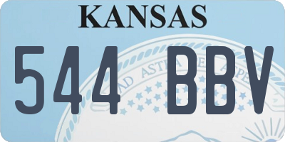 KS license plate 544BBV