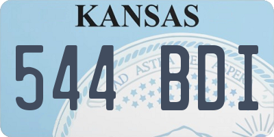 KS license plate 544BDI
