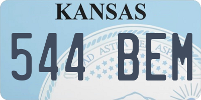 KS license plate 544BEM