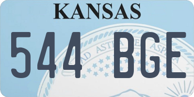 KS license plate 544BGE