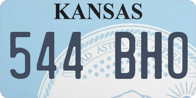KS license plate 544BHO