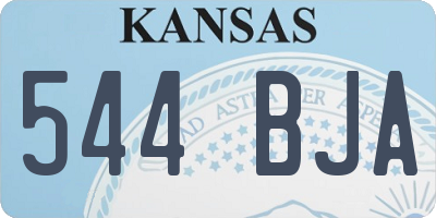 KS license plate 544BJA