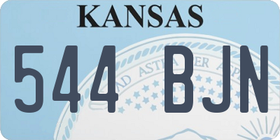KS license plate 544BJN