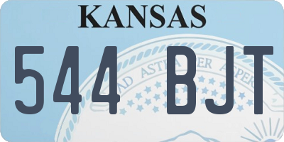 KS license plate 544BJT