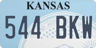 KS license plate 544BKW