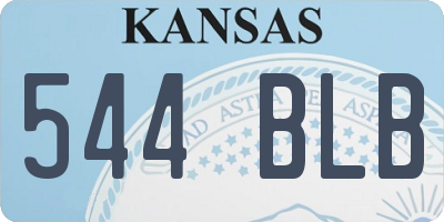 KS license plate 544BLB