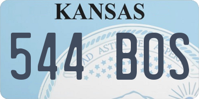 KS license plate 544BOS