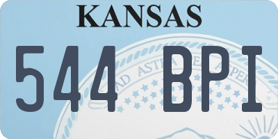 KS license plate 544BPI