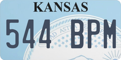 KS license plate 544BPM